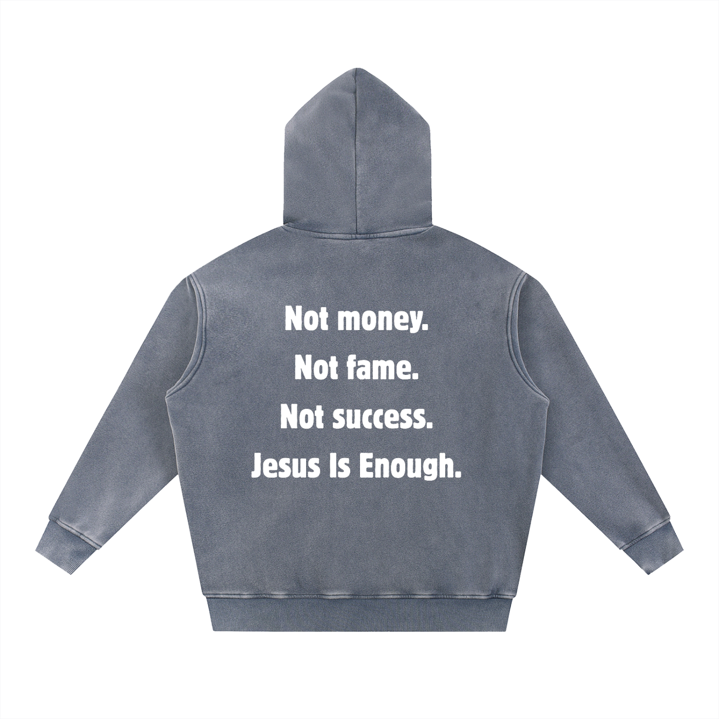 JESUS Is Enough. Snow Wash Fleece Oversize Hoodie