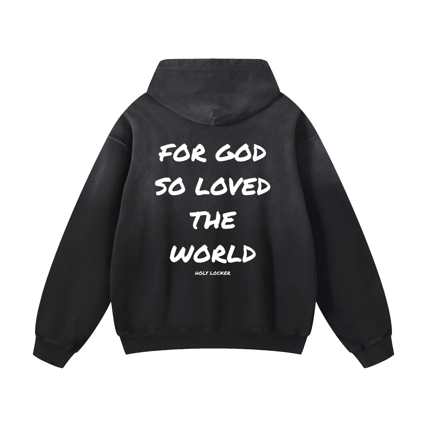 The John 3:16 Hoodie — Holy Locker Apparel — Heavyweight Sunfade Oversized Hoodie